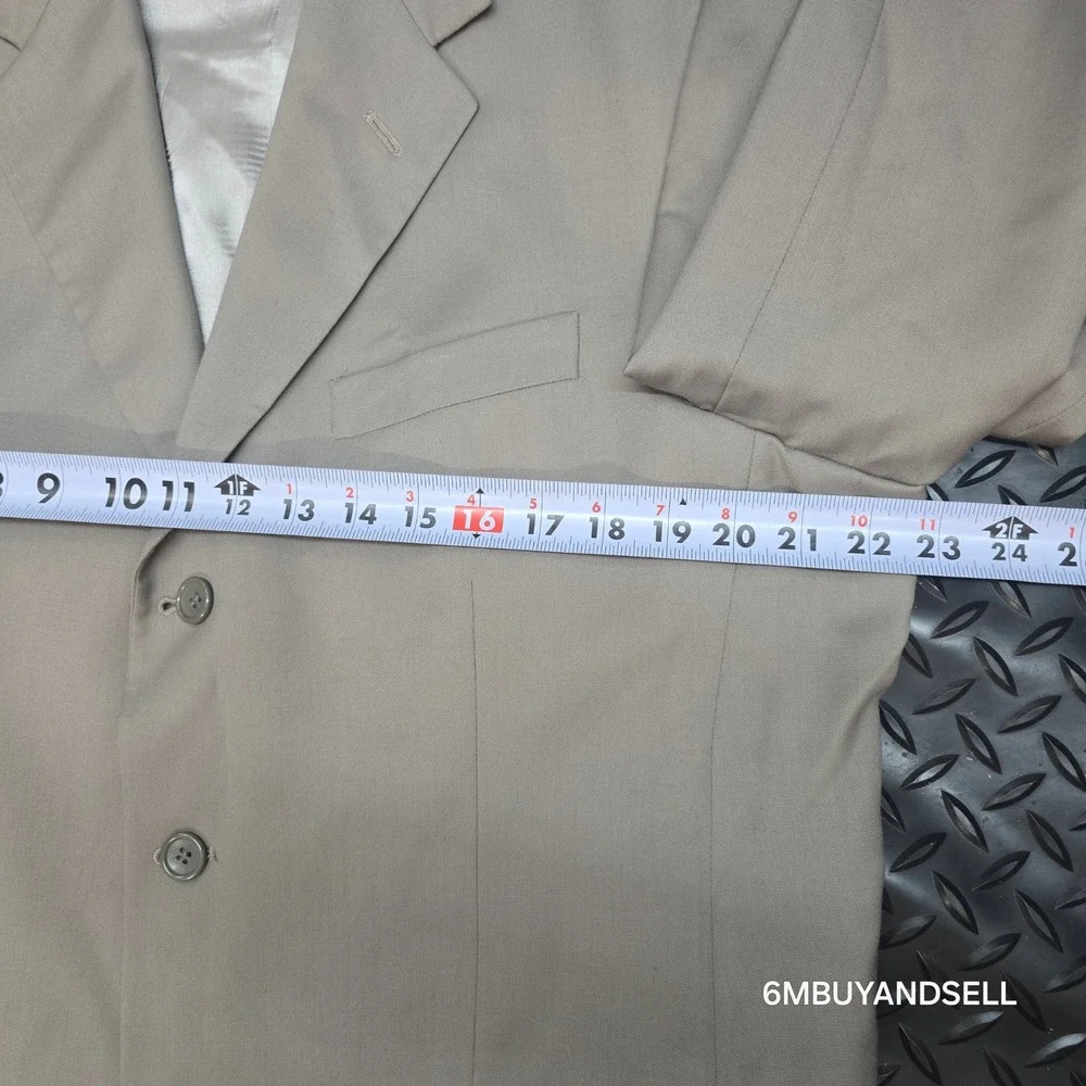 Cesarani Mens 44R Giannetti Piero Super 110s Wool Blazer Made in Italy Tan